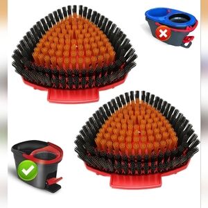 Spin Mop Replacement Scrub Brush Heads (x4)
